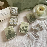 Estuche para lentes de contacto de color tulipán con pintura al óleo Ins